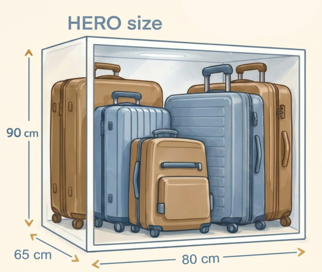 luggage storage prices Athens locker sizes comparison